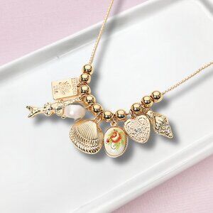 Passport to Paradise Island Gold Dipped Charm Necklace